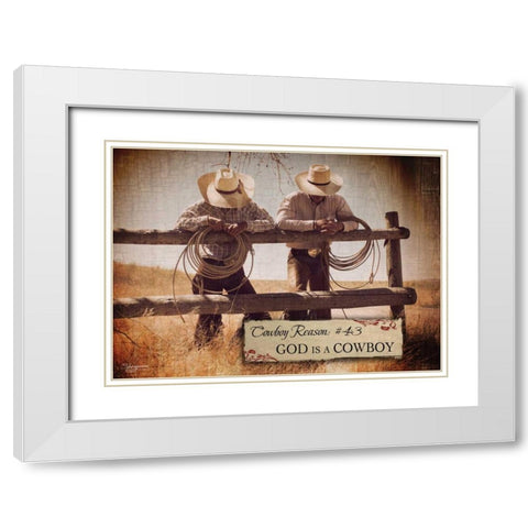 Reason No. 43 White Modern Wood Framed Art Print with Double Matting by Eva, Shawnda