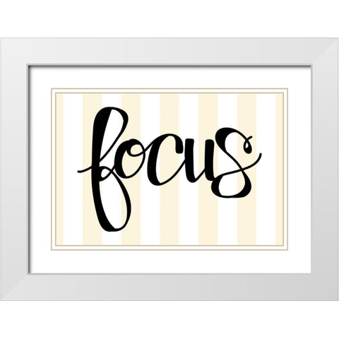 Focus White Modern Wood Framed Art Print with Double Matting by Dicks, Stephanie