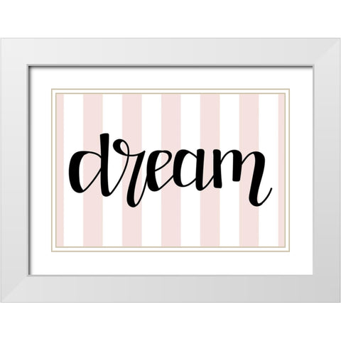 Dream   White Modern Wood Framed Art Print with Double Matting by Dicks, Stephanie