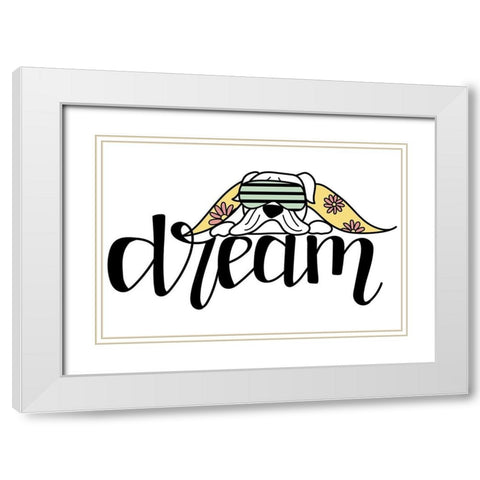 Dream  White Modern Wood Framed Art Print with Double Matting by Dicks, Stephanie