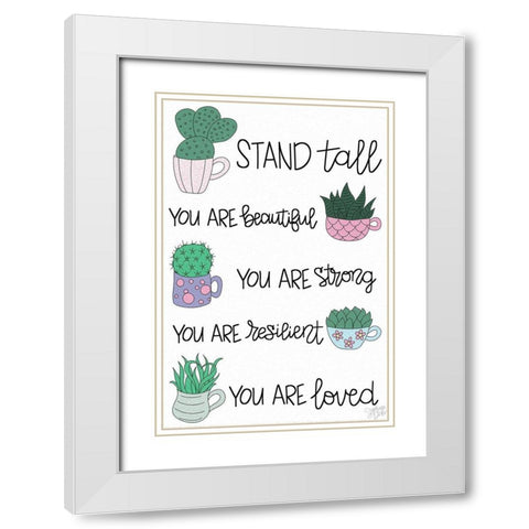 Plant Inspiration White Modern Wood Framed Art Print with Double Matting by Dicks, Stephanie