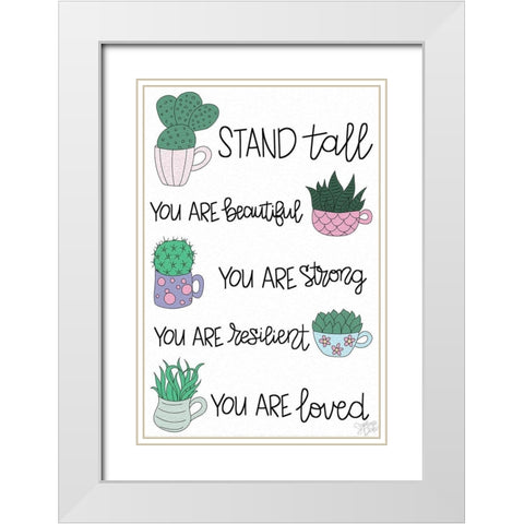 Plant Inspiration White Modern Wood Framed Art Print with Double Matting by Dicks, Stephanie