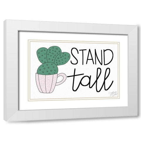 Stand Tall White Modern Wood Framed Art Print with Double Matting by Dicks, Stephanie