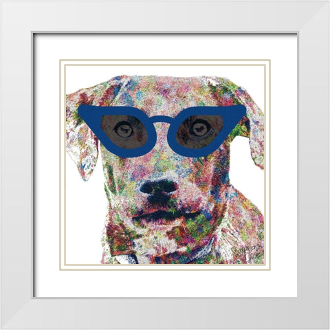 Mountain Cur White Modern Wood Framed Art Print with Double Matting by Dicks, Stephanie
