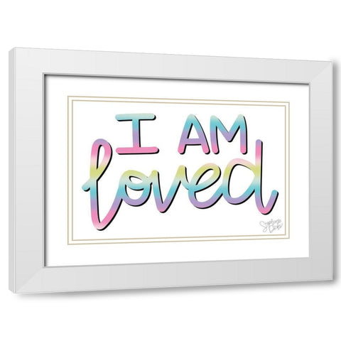 Loved White Modern Wood Framed Art Print with Double Matting by Dicks, Stephanie