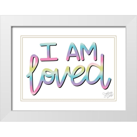 Loved White Modern Wood Framed Art Print with Double Matting by Dicks, Stephanie