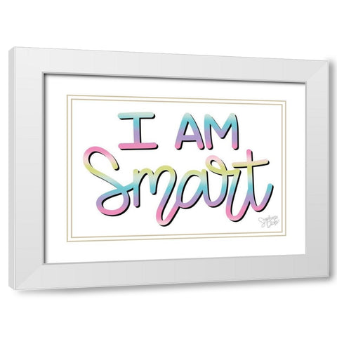 Smart White Modern Wood Framed Art Print with Double Matting by Dicks, Stephanie