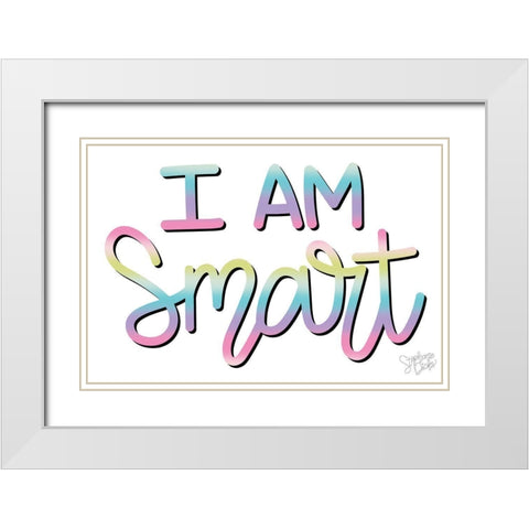 Smart White Modern Wood Framed Art Print with Double Matting by Dicks, Stephanie