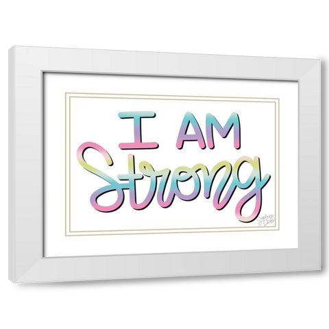 Strong White Modern Wood Framed Art Print with Double Matting by Dicks, Stephanie