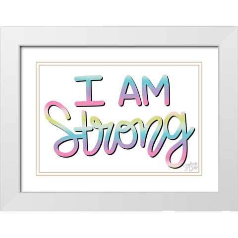 Strong White Modern Wood Framed Art Print with Double Matting by Dicks, Stephanie