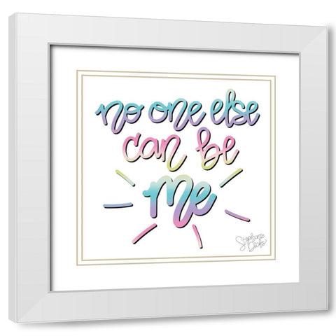 No One Else White Modern Wood Framed Art Print with Double Matting by Dicks, Stephanie