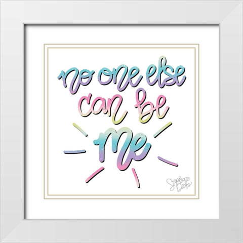No One Else White Modern Wood Framed Art Print with Double Matting by Dicks, Stephanie