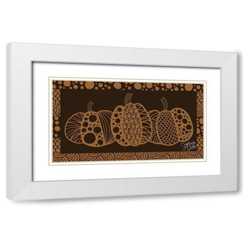 Pumpkin IV White Modern Wood Framed Art Print with Double Matting by Dicks, Stephanie