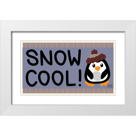 Snow Cool! White Modern Wood Framed Art Print with Double Matting by Dicks, Stephanie