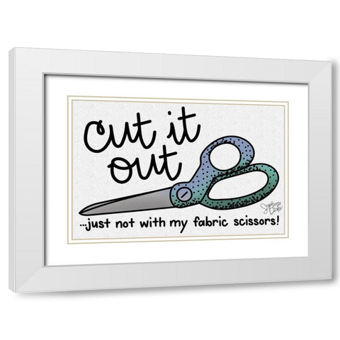 Cut it Out White Modern Wood Framed Art Print with Double Matting by Dicks, Stephanie