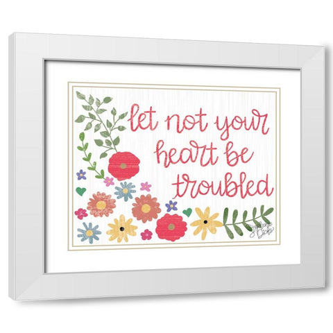 Let Not White Modern Wood Framed Art Print with Double Matting by Dicks, Stephanie