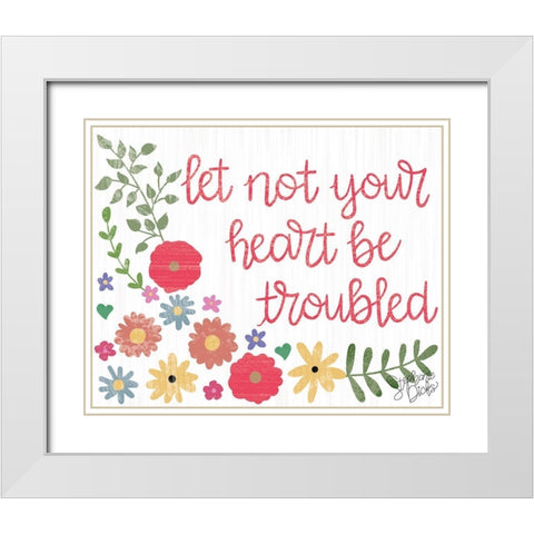 Let Not White Modern Wood Framed Art Print with Double Matting by Dicks, Stephanie