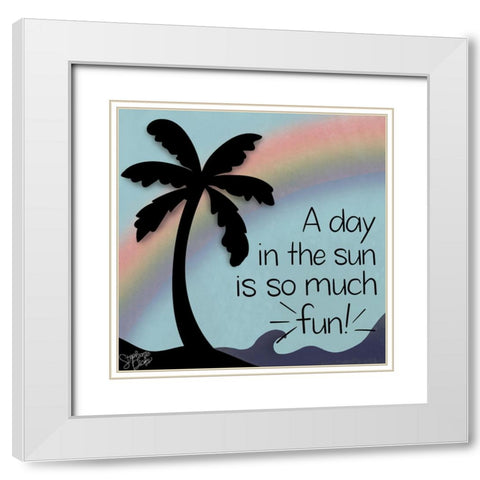 Day in the Sun White Modern Wood Framed Art Print with Double Matting by Dicks, Stephanie