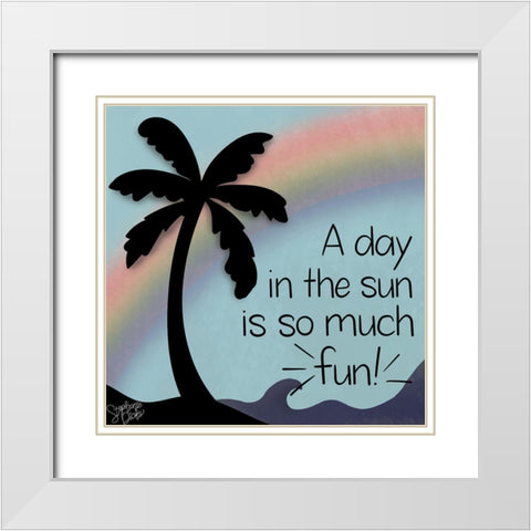 Day in the Sun White Modern Wood Framed Art Print with Double Matting by Dicks, Stephanie