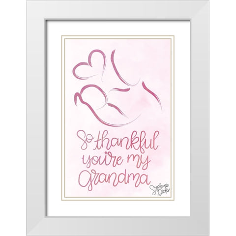Grandma White Modern Wood Framed Art Print with Double Matting by Dicks, Stephanie