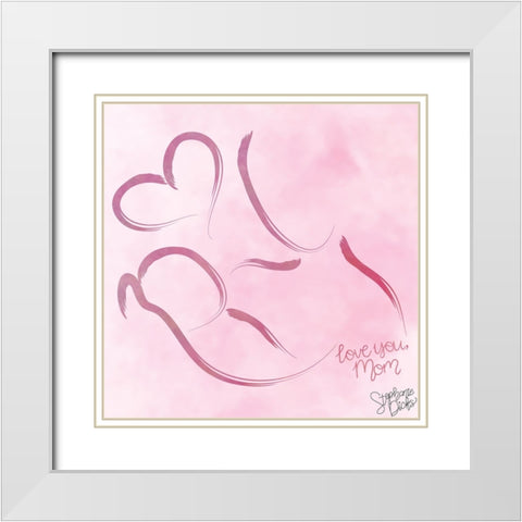 Mothers Day White Modern Wood Framed Art Print with Double Matting by Dicks, Stephanie