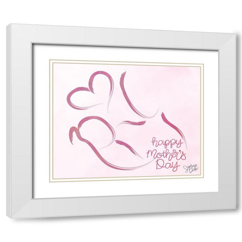 Mothers Day White Modern Wood Framed Art Print with Double Matting by Dicks, Stephanie