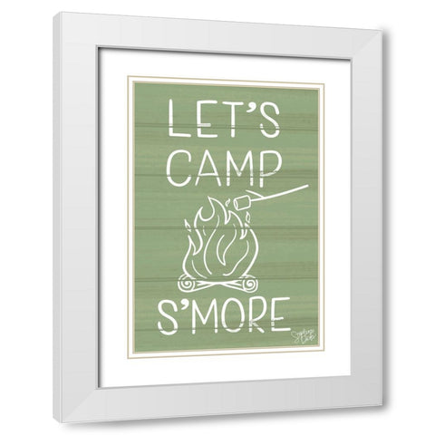 Camp Smore White Modern Wood Framed Art Print with Double Matting by Dicks, Stephanie