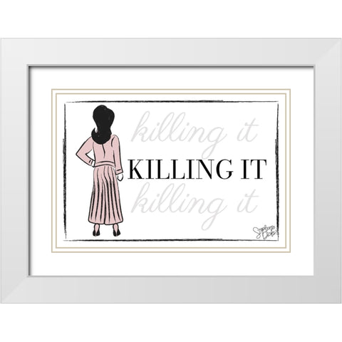 Killing It White Modern Wood Framed Art Print with Double Matting by Dicks, Stephanie