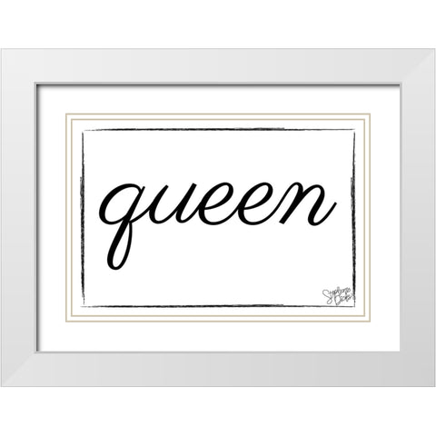 Queen White Modern Wood Framed Art Print with Double Matting by Dicks, Stephanie