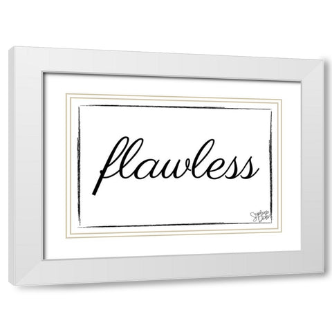 Flawless White Modern Wood Framed Art Print with Double Matting by Dicks, Stephanie