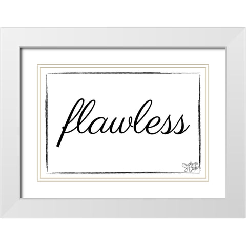 Flawless White Modern Wood Framed Art Print with Double Matting by Dicks, Stephanie