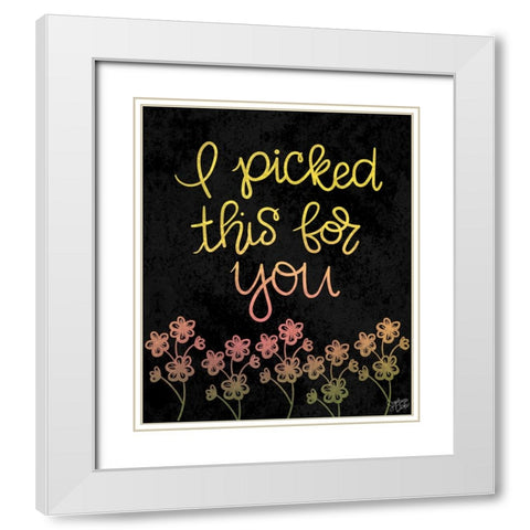 For You White Modern Wood Framed Art Print with Double Matting by Dicks, Stephanie