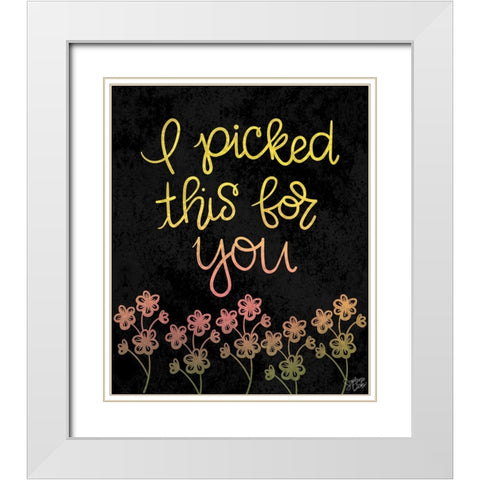 For You White Modern Wood Framed Art Print with Double Matting by Dicks, Stephanie