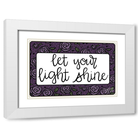 Let Your Light Shine White Modern Wood Framed Art Print with Double Matting by Dicks, Stephanie