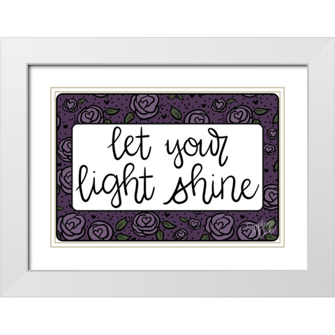 Let Your Light Shine White Modern Wood Framed Art Print with Double Matting by Dicks, Stephanie