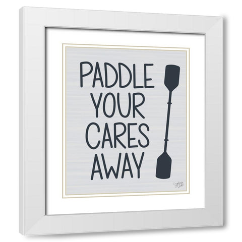 Paddle White Modern Wood Framed Art Print with Double Matting by Dicks, Stephanie