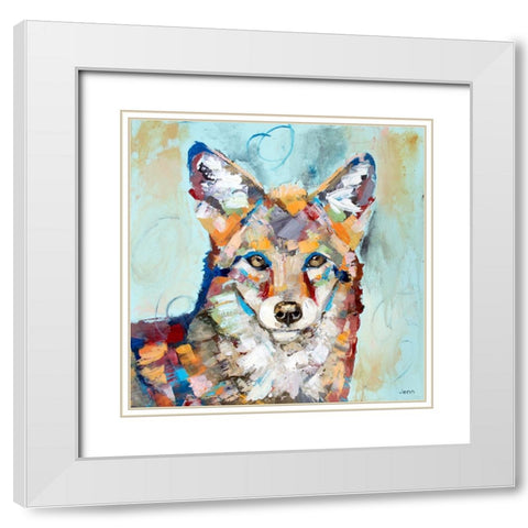 Coyote White Modern Wood Framed Art Print with Double Matting by Seeley, Jenn