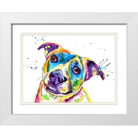 Australian Cattle Dog White Modern Wood Framed Art Print with Double Matting by Seeley, Jenn