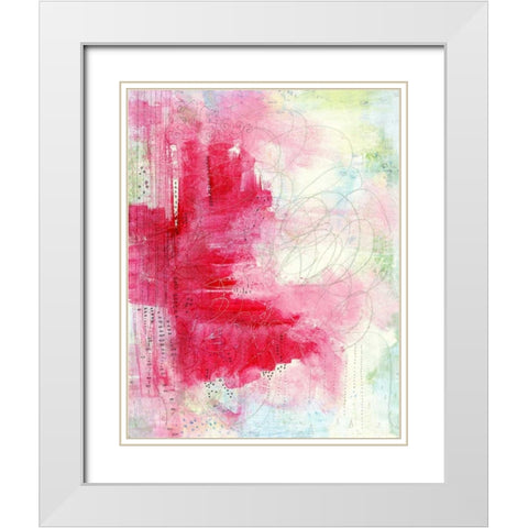 Watermelon Seeds Abstract White Modern Wood Framed Art Print with Double Matting by Ogren, Sarah