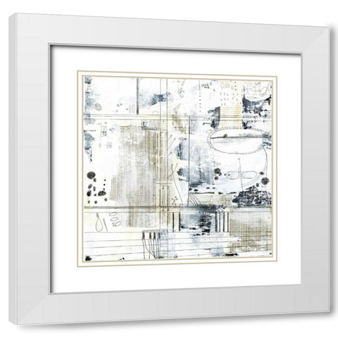 Neutral Abstract II White Modern Wood Framed Art Print with Double Matting by Ogren, Sarah