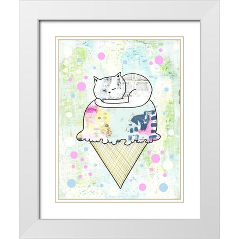 Sprinkles on Top White Modern Wood Framed Art Print with Double Matting by Ogren, Sarah