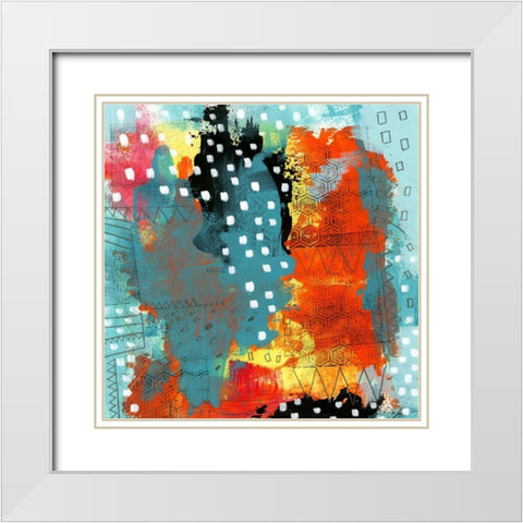 Geometric Abstract I White Modern Wood Framed Art Print with Double Matting by Ogren, Sarah