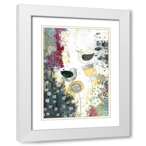 Hanging Out White Modern Wood Framed Art Print with Double Matting by Ogren, Sarah