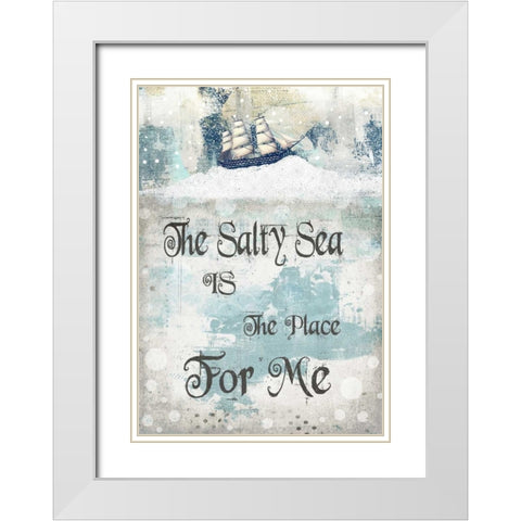 The Salty Sea White Modern Wood Framed Art Print with Double Matting by Ogren, Sarah