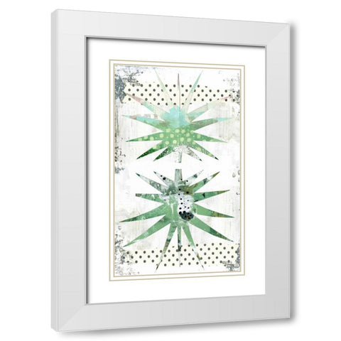 Palms White Modern Wood Framed Art Print with Double Matting by Ogren, Sarah
