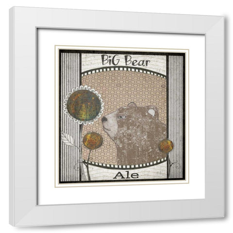 Big Bear Ale White Modern Wood Framed Art Print with Double Matting by Ogren, Sarah