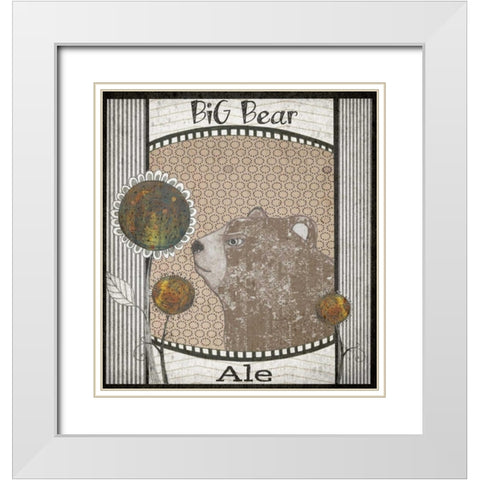 Big Bear Ale White Modern Wood Framed Art Print with Double Matting by Ogren, Sarah