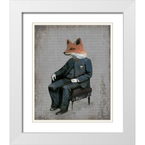 Mr. Red Tail White Modern Wood Framed Art Print with Double Matting by Ogren, Sarah