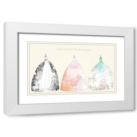 Which Kind of Princess Are You White Modern Wood Framed Art Print with Double Matting by Ogren, Sarah