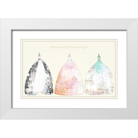 Which Kind of Princess Are You White Modern Wood Framed Art Print with Double Matting by Ogren, Sarah